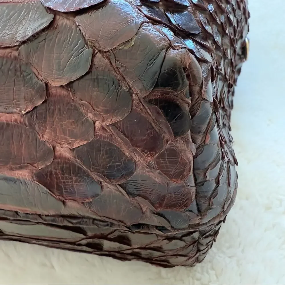 NEW!!! KARA ROSS python skin satchel bag large Retail 2950$